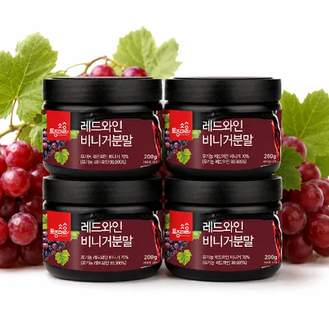 토종마을 레드와인비니거 분말 200g X 4개 레드와인식초 물에 타먹는 간편 식초 스페인산 대용량_P435864517