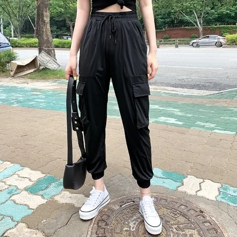 니까 남녀공용 에어쿨 스판 카고 조거 팬츠 밴딩 바지_P310832133