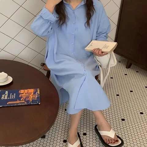 기타 여자 데일리 셔츠 롱 원피스 가디건 E39 (KYR-WFHEBSB)