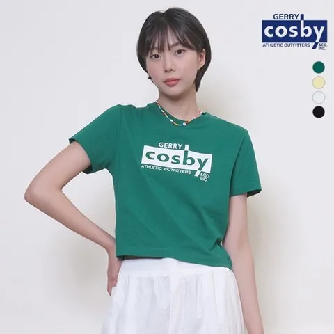 루시앙 제리코스비 크롭 에센셜 클래식 로고 반팔티셔츠4 Colors