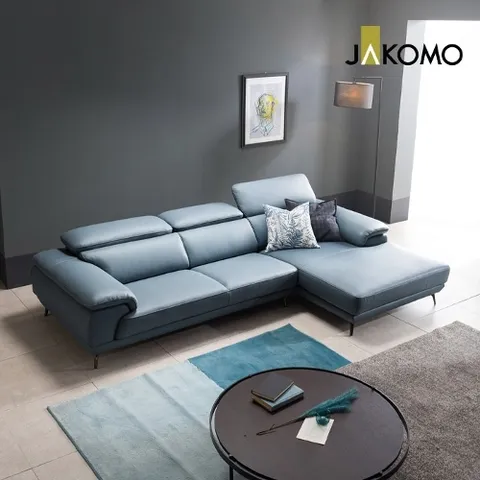 자코모 베니 4인 카우치형 기능성 천연면피 소가죽 소파