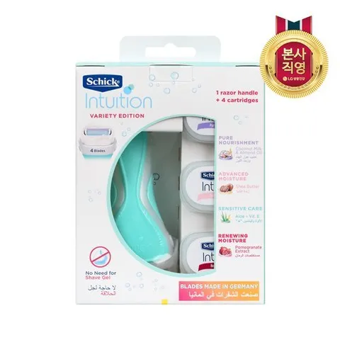 쉬크 인튜이션 그린 기획팩 날 4입+제모기