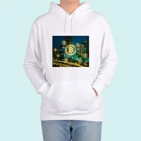 셀러허브 패션 [JHQOS56T_4B]후드티 비트코인 가상화폐 디지털프린팅 B