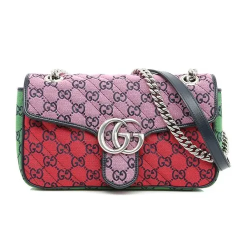 구찌 [중고명품] 구찌 GG 수프림 마몽 마몬트 체인 숄더백 멀티컬러 443497