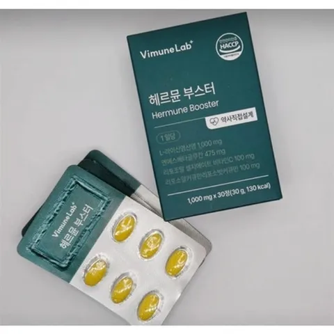 패션플러스 [정품] 바이뮨랩 헤르뮨 부스터 미생물 베타글루칸 1000mg 30정 1개 (44256214)