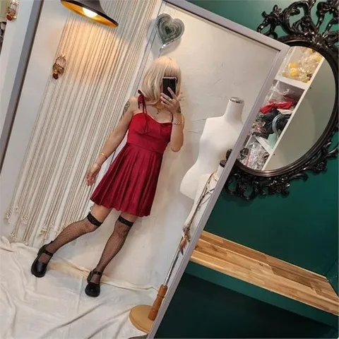 셀러허브 패션 [오노마] ONM 빨강 벨벳 크리스마스 파티 원피스 홀복 클럽 (9284083)