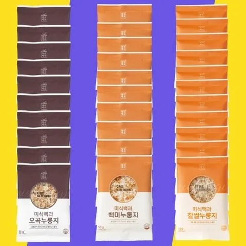 셀러허브 식품 미식백과 누룽지 50g x 30봉 백미 10봉 + 찹쌀 10봉 + 오곡 10봉 (47383047)