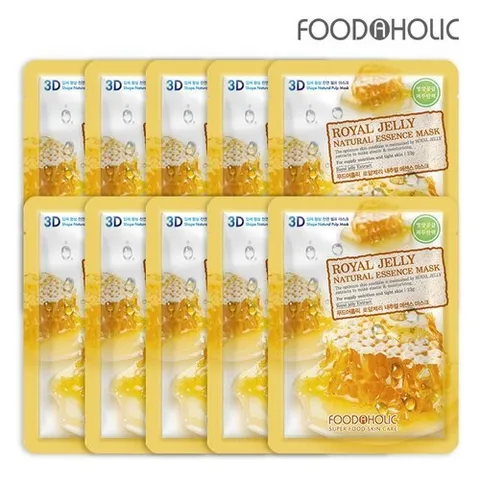 푸드어홀릭 3D 로얄제리 내추럴에센스 마스크팩(10매)