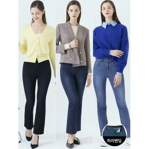 뱅뱅 여성 세미 플레어핏 스판 데님 3종 택1_P359723918