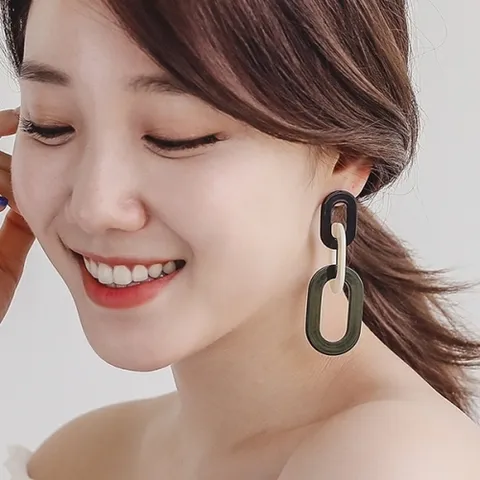 헤스티아 핑크선물포장 쇼핑백/Lieto] 리안 귀걸이