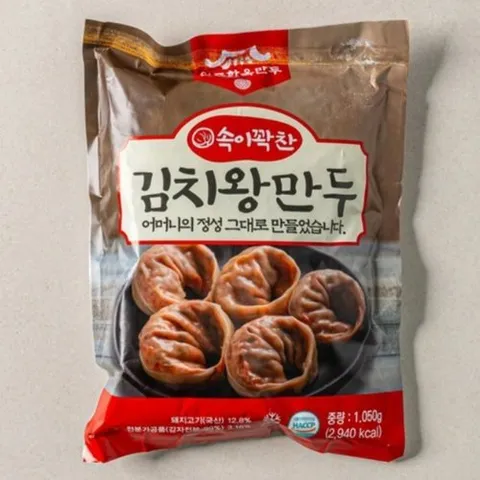 한옥마을 전주한옥만두 속이 꽉찬 김치왕만두 70gx15알, 1,050g, 총1봉