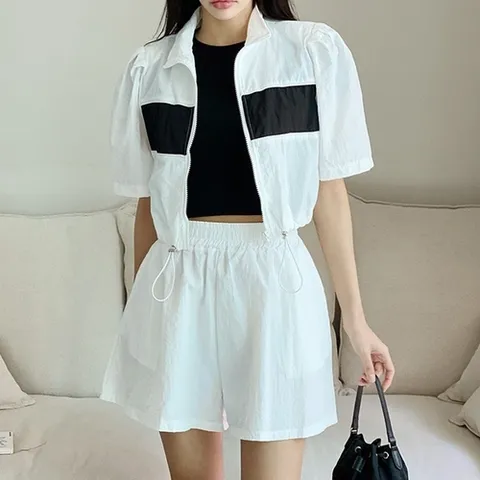 H스타일 DK아일릿반바지세트 여름 여성_P364073758