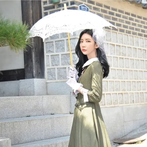 교복몰 교복몰 (개화기감성 양산) 레이스양산 화이트 개화기.