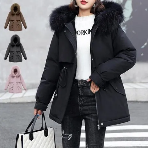 셀러허브 패션 여성 데일리 안감퍼 탈부착 후드 패딩 점퍼