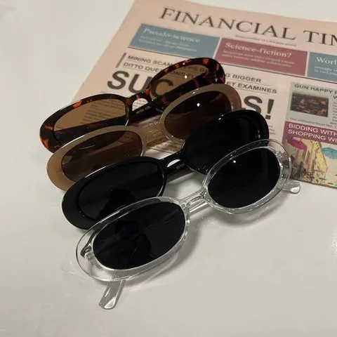 셀러허브 1 여자 캣아이 Y2K 타원 스트릿 슬림 선글라스