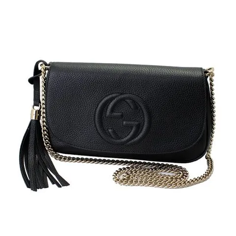 GUCCI 구찌 인터로킹 태슬 레더 체인백