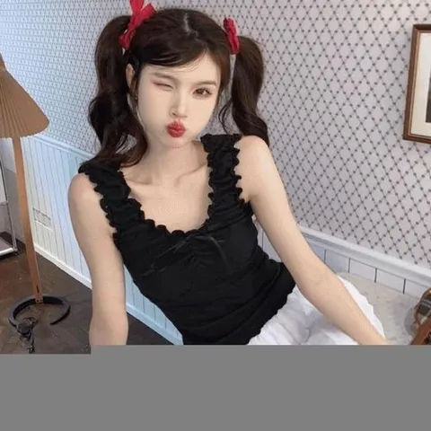 셀러허브 패션 [라일리여성의류] Rly 라이트업 프릴 나시 (50016323)