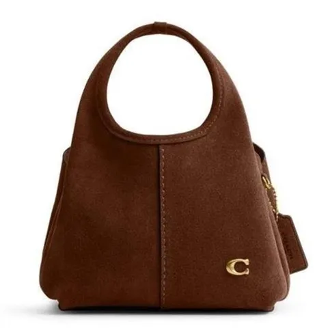 코치 라나 Lana 19 스웨이드 체인 스트랩 숄더백 웜브라운 CCY33 B4WBR