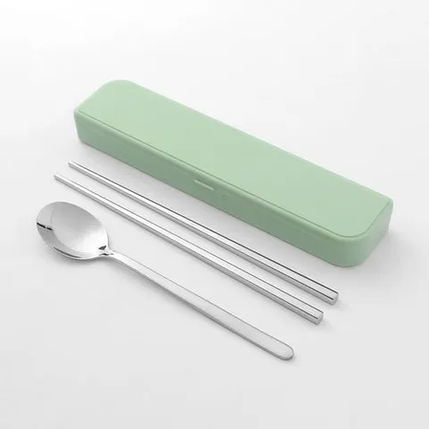 셀러허브 1 [RGL64RR8]텔 휴대용 수저세트 그린 숟가락세트 l