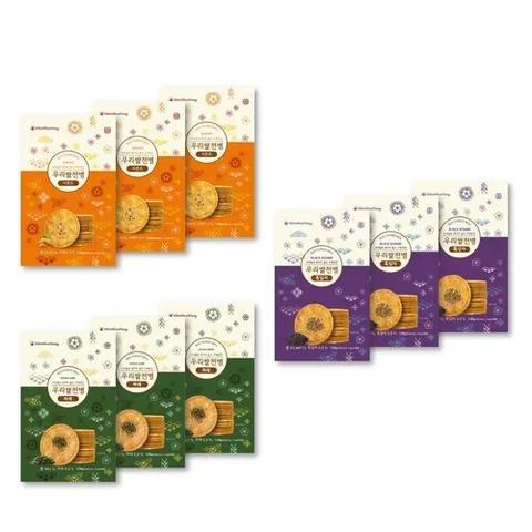 신화당 우리쌀전병 9박스 (아몬드3+파래3+흑임자3)