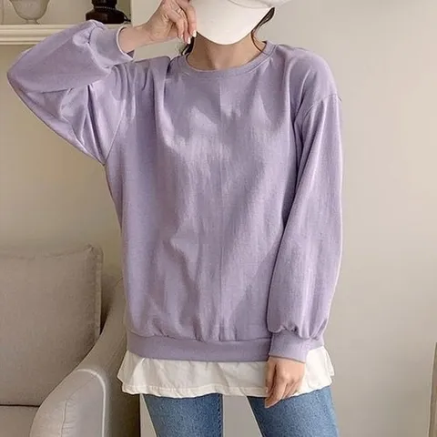 애슬릿 애슬릿] 여성 봄 가을 라벨 레이어드 롱 맨투맨 (10848313A)