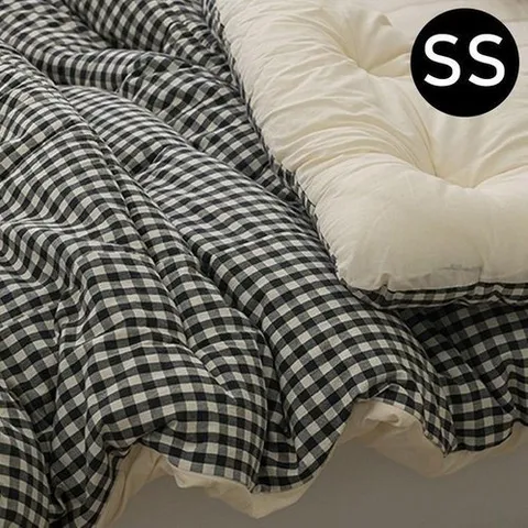 셀러허브 1 [HYIJVB69_4B]이불 순면 선염 워싱 차렵이불 슈퍼싱글 블랙