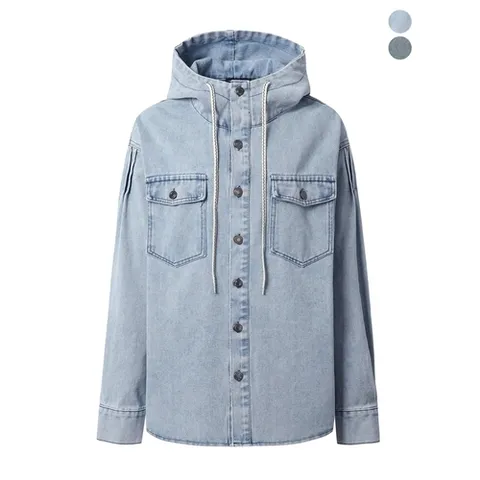 나인식스뉴욕 비스코스 데님 후드 자켓 (NP1JK001L0)