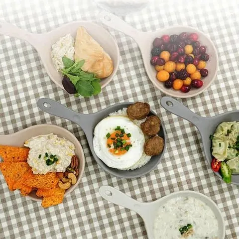 셀러허브 1 [XBKJ71J6_48]손잡이형 텔 음식용기 앞접시 플레이팅접시