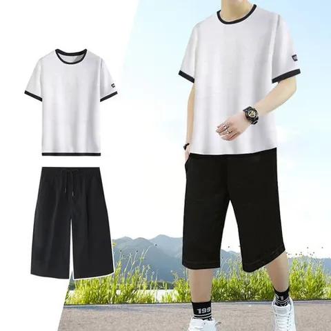 기타 시원한 반팔 반바지 트레이닝 세트 (WEE6CB8)