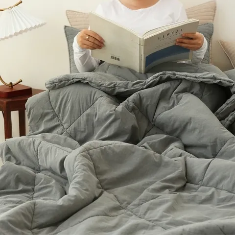 아망떼 인더룸 순면피그먼트 슬림 양면차렵이불Q