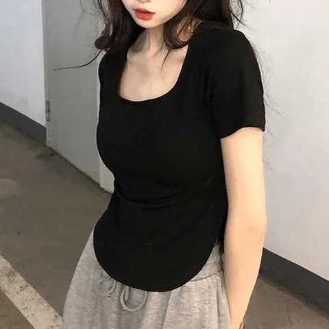 셀러허브 1 [HYIIG7M2_4A]여름맨투맨 여름 반팔 티셔츠 스퀘어넥 썸머 (23097672)