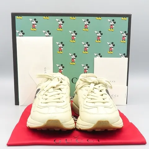 구찌 고이비토 중고명품 Gucci(구찌) 601370 디즈니 콜라보 미키마우스 라이톤 여성용 스니커즈 - 5사이즈