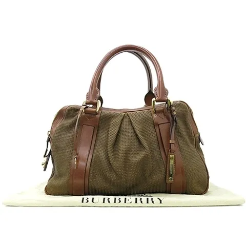 버버리 고이비토 중고명품 Burberry(버버리) 브라운 레더 스터드 장식 런웨이 나이트 토트백