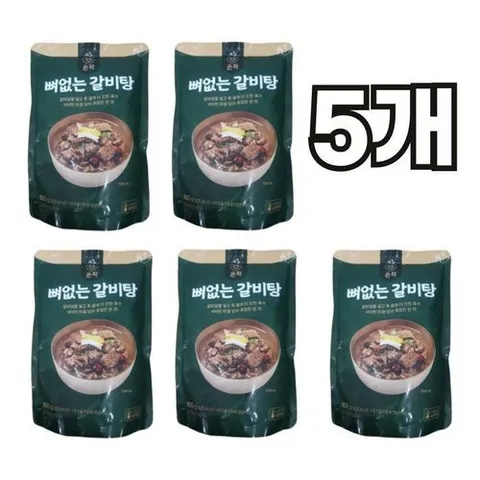셀러허브 식품 온작 이영자 뼈없는 갈비탕 900g X 5팩 밀키트 보양 간편식