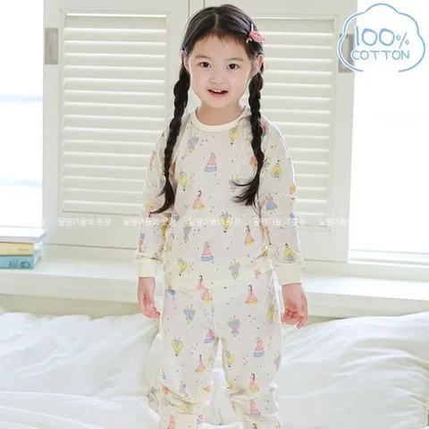 바풀 PPIPPILONG 아동내복 순면 유아 아동 봄 실내복 잠옷 상하 PL FW41-02_P370272258