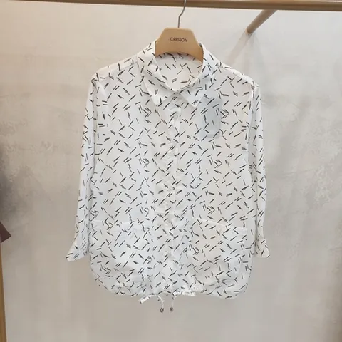 크레송 크레송   쉬폰  패떤  블라우스  NFCGBG02DG