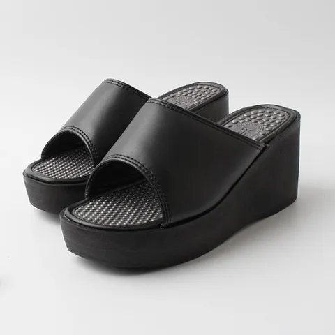 셀러허브 패션 [디자이어로즈] 여성 지압 사무실슬리퍼 가죽 정장슬리퍼 7cm DS0313