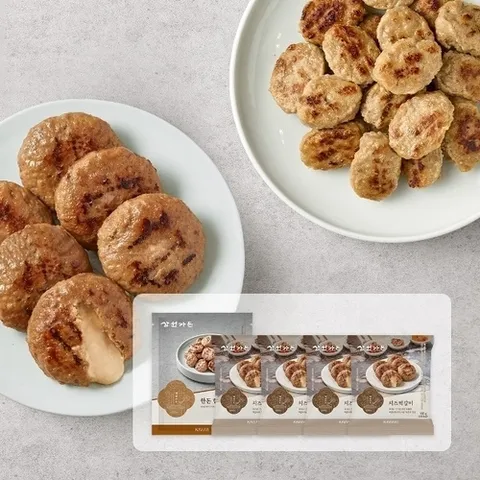 삼원가든 삼원가든]떡갈비 세트 총 900g (한돈한입 500g1봉   치즈 100g4개)22422839634691