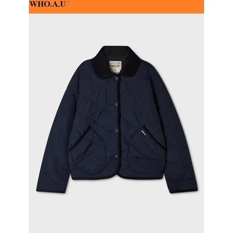 후아유 W.A.U Collar Quilting Jacket(NAVY)-WHJJG4924FIC