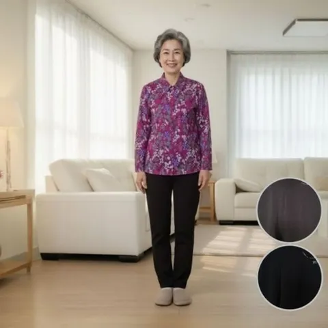 셀러허브 패션 [라일리여성의류] Rly 할머니바지 몸빼바지 80대할머니옷 촌캉스룩 기