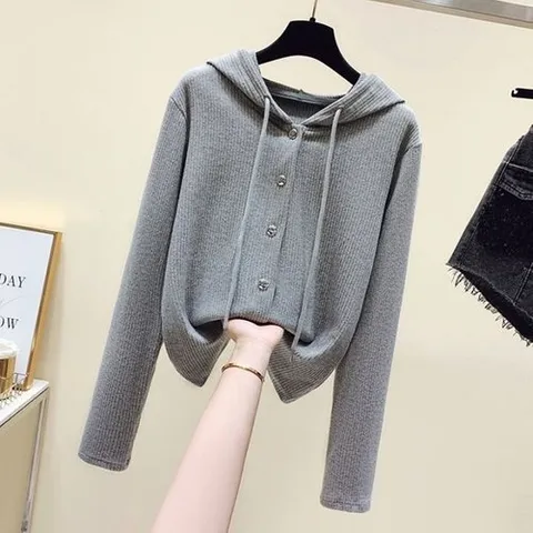 디에이치 율레어 버튼 후드 가디건 3color_P318897331