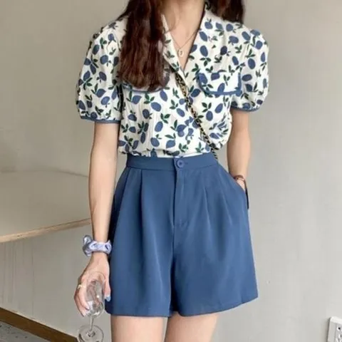 셀러허브 1 [XBI86098]투피스 마이 포 쉬폰블라우스 셋트