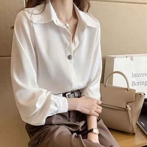 엄지척 루즈핏 시스루 이너시스루 편안한 신축성 블라우스19644129667501