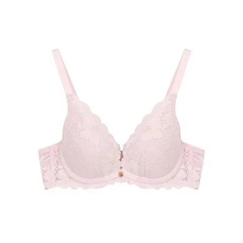 원더브라 여성 빅 플라워 레이스 원더핏 에어오일패드 브라라이트핑크