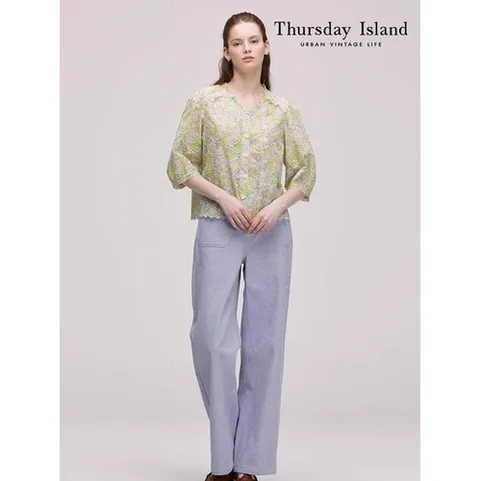 써스데이아일랜드 Thursday Island] 아웃 포켓 세미와이드 팬츠(T242MPT138W)