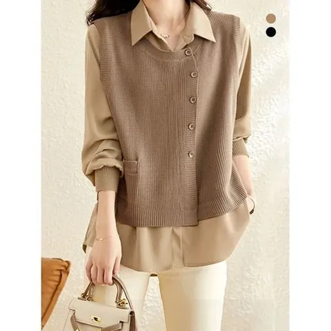 비바로그 디디에 조끼 레이어드 셔츠_P345763291