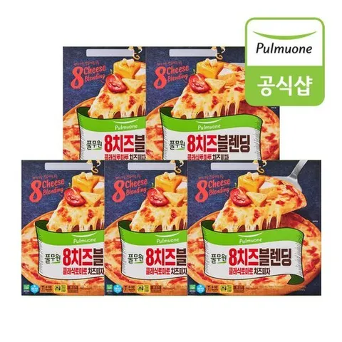 풀무원 8치즈블렌딩 클래식토마토 치즈피자 (340g) x 5판