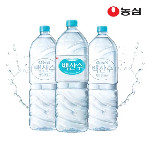 농심 백산수 2L 유라벨 18병 + 무라벨 18병