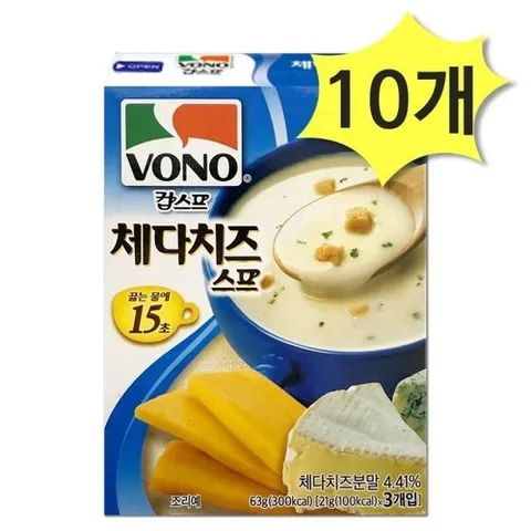 오티마트 보노 컵스프 체다치즈스프 63g x 10개