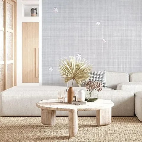 셀러허브 1 [RGL87297]단열벽지 1mX2 5m 타탄 입체꽃 그레이 셀프도배